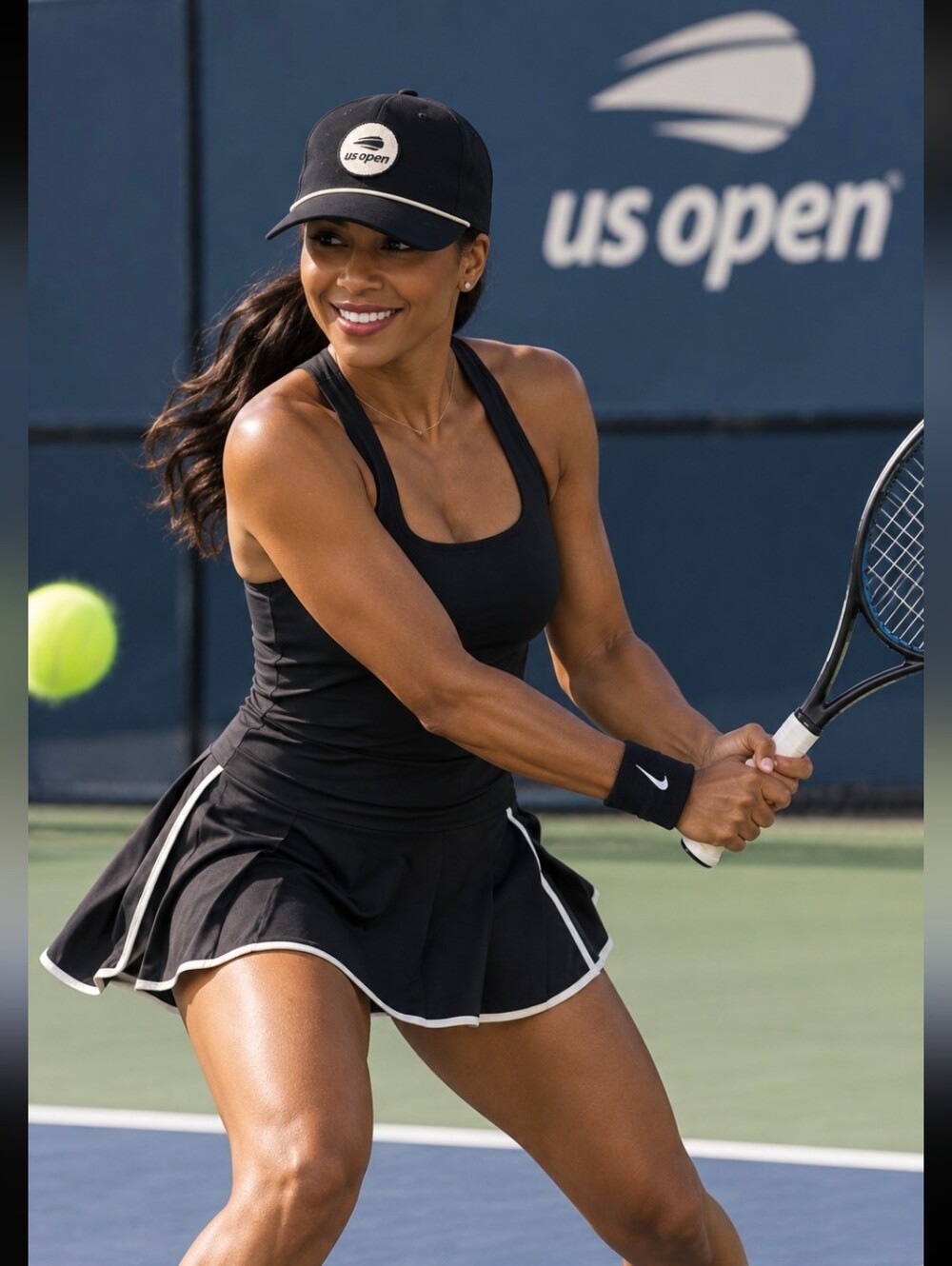 NWT- US Open Unisex Tennis Black Snapback Hat